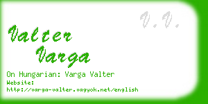 valter varga business card